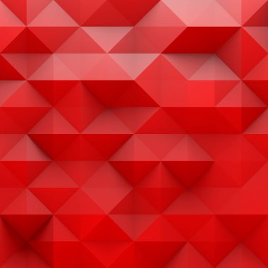 Kırmızı çokgen soyut 3D arkaplan, iç baskı