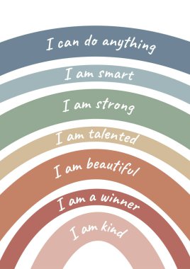 Benlik kendinizdir, pozitiftir, kendine güvendir ve kendine güvendir, çocuklar için.