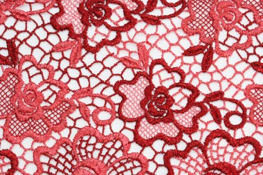 Dantelli kumaşın makro fotoğrafı.