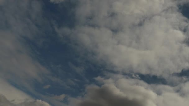 Timelapse Altocumulus Nuvens Rolantes Sobre Céu Azul Verão — Vídeo de Stock