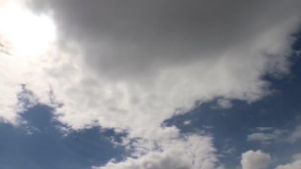 Háttérvilágítás Nimbostratus Felhők Timapse Napkitörés Felhők Mögött — Stock videók