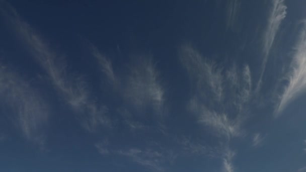 Zeitraffer Zirruswolken Verschwinden Blauen Himmel — Stockvideo