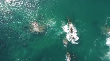 Discover awe-inspiring beauty of beautiful beach and waves with 4K drone video