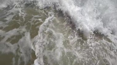 Watch as waves break onto beach in slo-mo, revealing power and energy of the sea