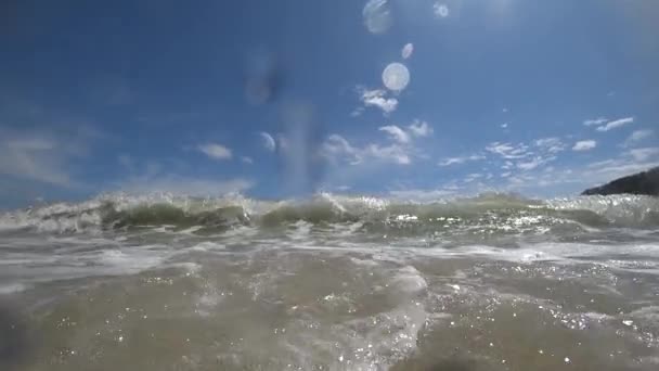 Beauty Waves Stunning Slow Motion Detail Reveals Wonders Ocean — 图库视频影像