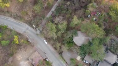Drone view of the foliage in far away Mexican village