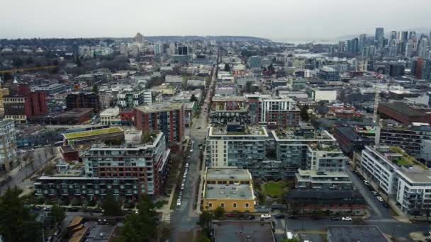 Vancouver Mahallesi Nin Bir Günü Insansız Hava Aracının Bakış Açısından — Stok video