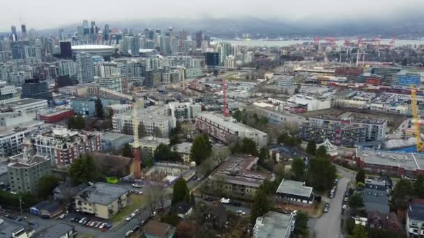 Vive Una Tarde Tranquila Barrio Vancouver Desde Arriba — Vídeo de stock