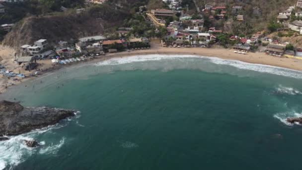 Fly High Marvel Unforgettable Scenery Mexican Seashore Aerial Footage — Stock video