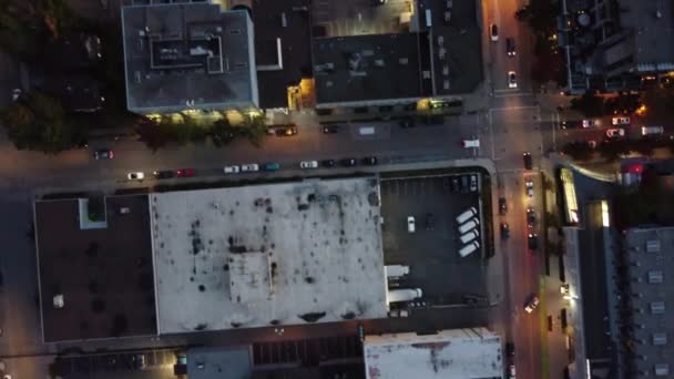 Toiles Automne Vue Panoramique Drone Sur Les Toits Vibrants Quartier Séquence Vidéo Libre De Droits