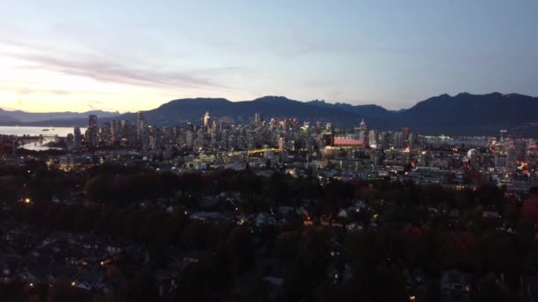 Vancouver Vibes Zapierające Dech Piersiach Nagrania Dronów Rejestrujące Dynamiczny Krajobraz Filmik Stockowy