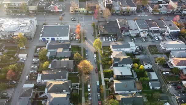 Love Air Inspirierende Drohnenfahrt Durch Die Romantischen Dächer Von Vancouver — Stockvideo