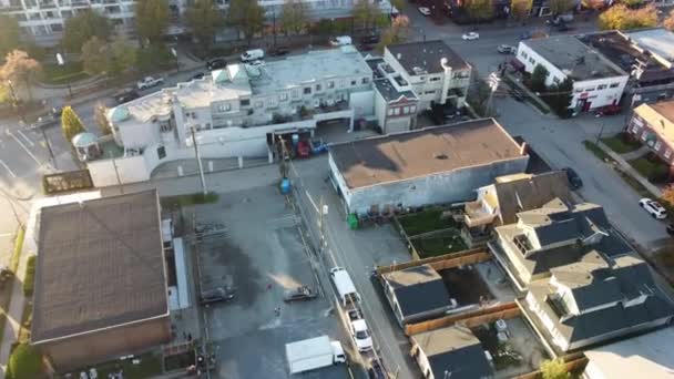 Rooftop Whispers Breathtaking Drone Footage Capturing Vancouver Fall — Stock Video