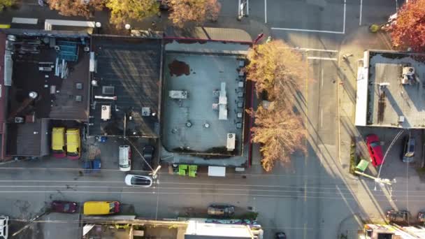 Panorama Vancouver Visão Dos Olhos Drone Das Paisagens Românticas Telhado — Vídeo de Stock