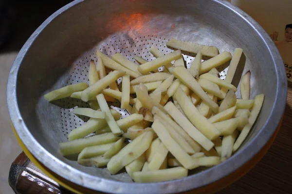 Patates Kızartması Yemek Hazır — Stok fotoğraf