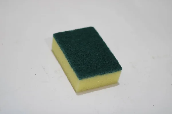 Foto Sabão Amarelo Verde Para Limpeza Pratos — Fotografia de Stock