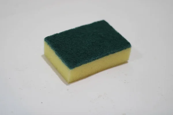 Foto Sabão Amarelo Verde Para Limpeza Pratos — Fotografia de Stock