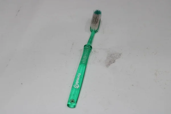 Φωτογραφία Ανοιχτού Πράσινου Οδοντόβουρτσα — Φωτογραφία Αρχείου