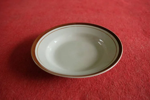 Photo Empty Plate Isolated Background — Stock Photo, Image