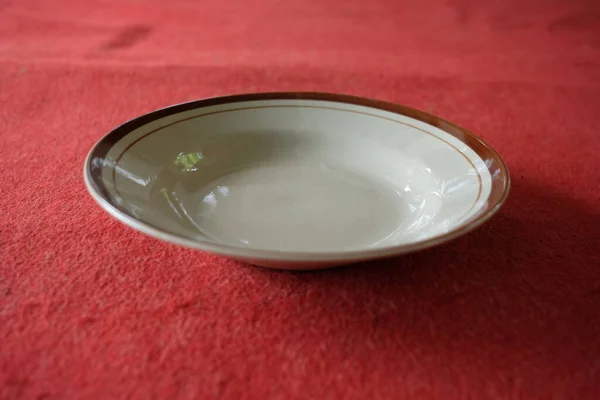Photo Empty Plate Isolated Background — Stock Photo, Image
