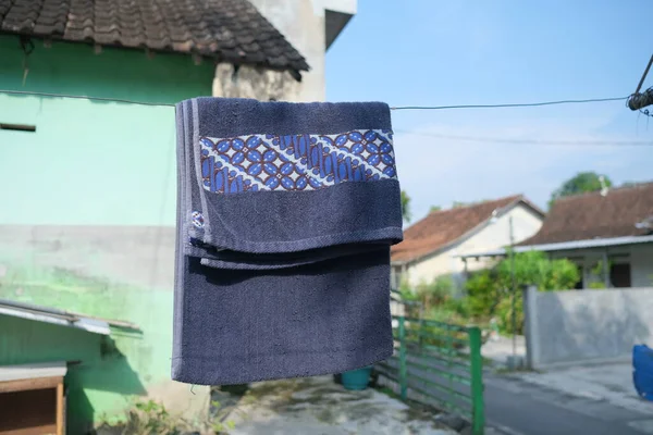 Photo Dark Blue Towel — Stock Photo, Image