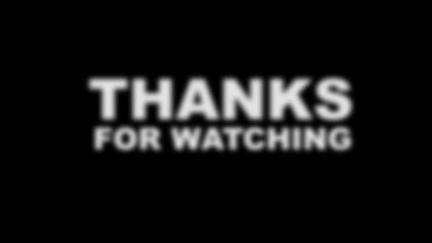 Motion Grafik Bitiş Ekranını Siyah Arkaplanlı Izlediğiniz Için Teşekkürler — Stok video