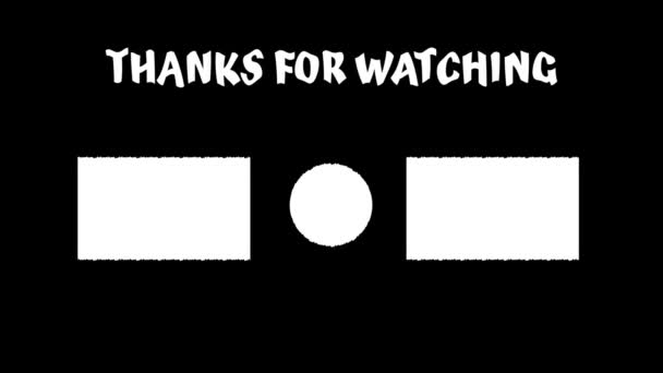 Bedankt Voor Het Kijken Naar Motion Graphics End Screen Met — Stockvideo