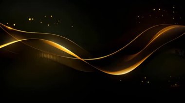 Black luxury corporate background with golden lines