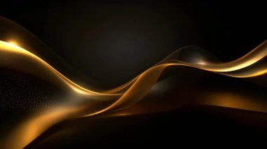 Black luxury corporate background with golden lines