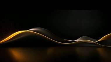 Black luxury corporate background with golden lines