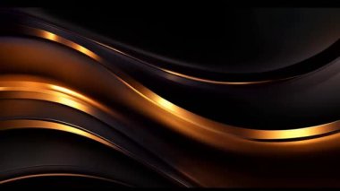 Black luxury corporate background with golden lines