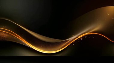 Black luxury corporate background with golden lines