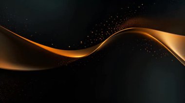 Black luxury corporate background with golden lines