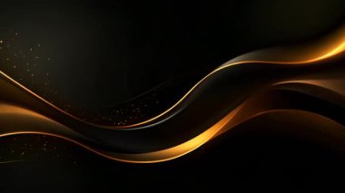 Black luxury corporate background with golden lines