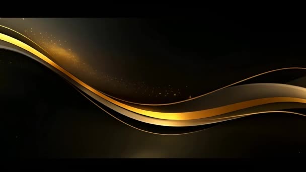 Black Luxury Corporate Background Golden Lines — Video