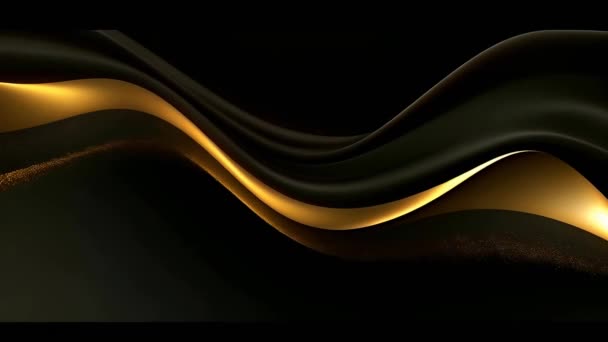Black Luxury Corporate Background Golden Lines — стокове відео