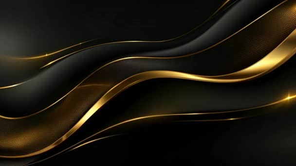 Black Luxury Corporate Background Golden Lines — Vídeo de Stock