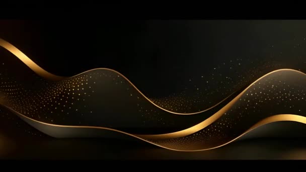 Black Luxury Corporate Background Golden Lines – stockvideo