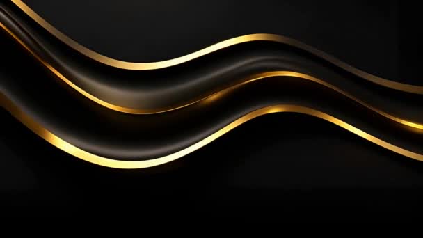 Black Luxury Corporate Background Golden Lines — Vídeo de stock