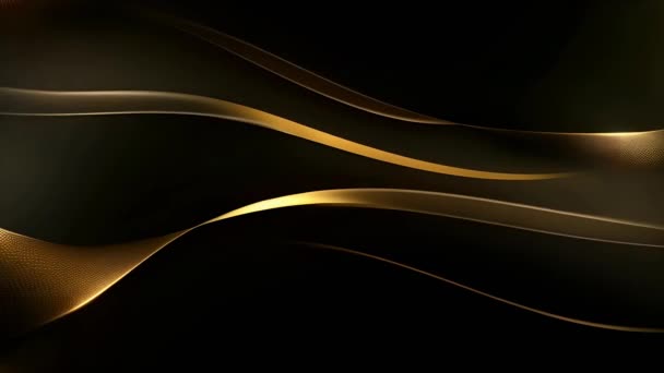 Black Luxury Corporate Background Golden Lines — 图库视频影像