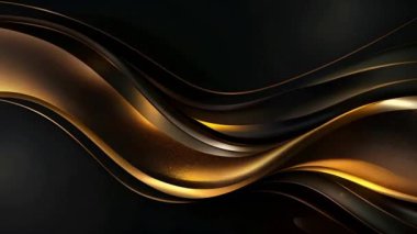 Black luxury corporate background with golden lines