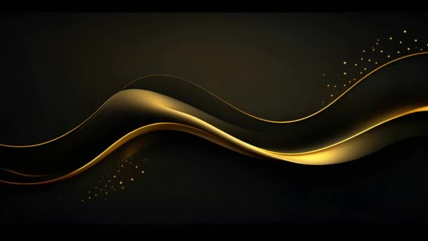 Black Luxury Corporate Background Golden Lines — 비디오