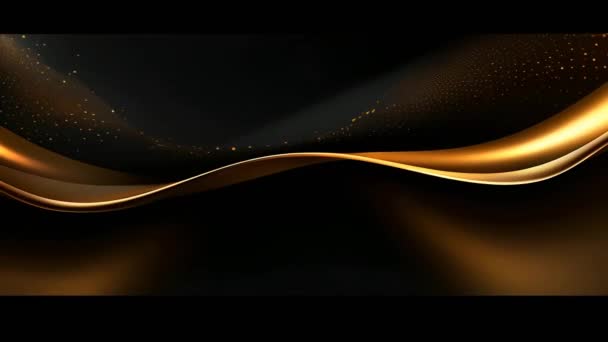 Black Luxury Corporate Background Golden Lines — стокове відео