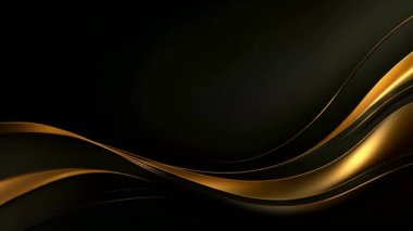 Black luxury corporate background with golden lines