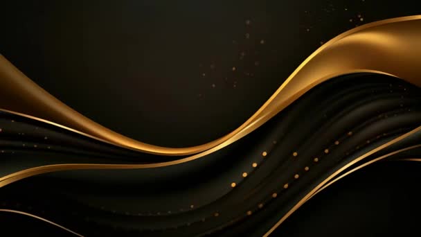 Black Luxury Corporate Background Golden Lines — Vídeo de Stock