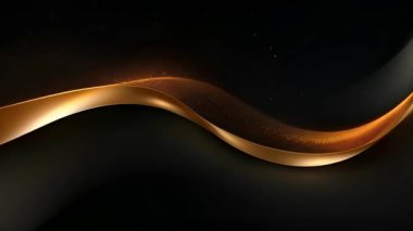 Black luxury corporate background with golden lines