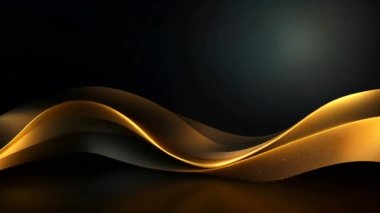 Black luxury corporate background with golden lines