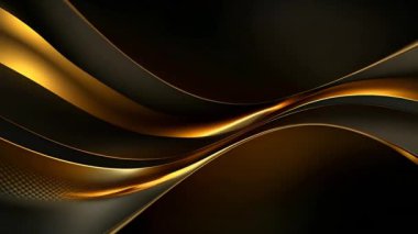 Black luxury corporate background with golden lines