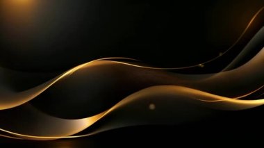 Black luxury corporate background with golden lines