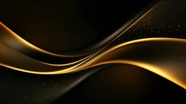 Black luxury corporate background with golden lines